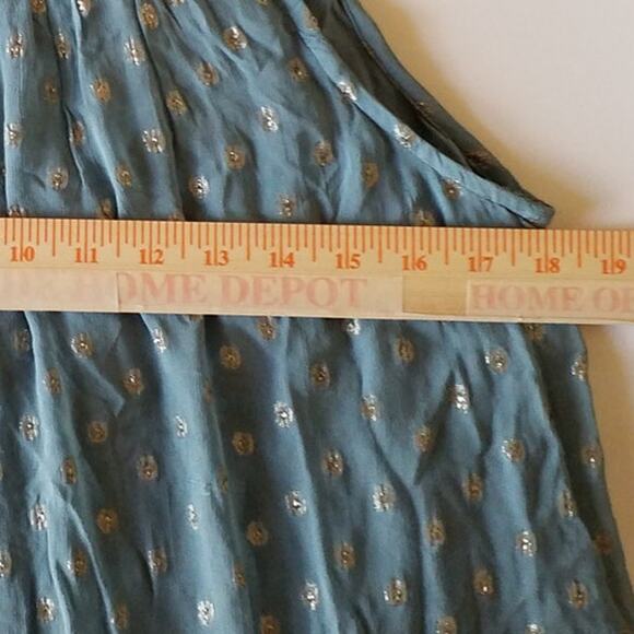 Anthropologie Natalie Flounced Womens Dress Size Small Sleeveless Metallic Tunic - Picture 5 of 6